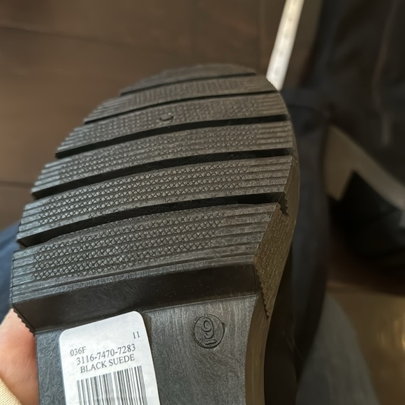 Rouge Black Suede platform tall boots 9 NWT - Picture 8 of 10